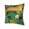 Kissenhülle Leopard & Tropische Blumen Retro Trendige Kissenbezüge für Hochzeitsfeier Heimdekoration Kissenbezüge
