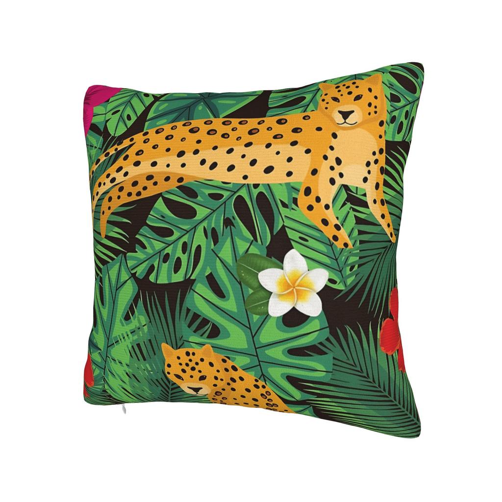 Kissenhülle Leopard & Tropische Blumen Retro Trendige Kissenbezüge für Hochzeitsfeier Heimdekoration Kissenbezüge