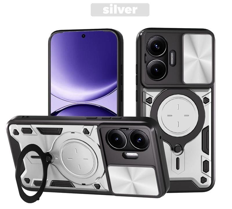 For Poco F7 5G Case Armor Slide Camera Lens Protector Back Cover For Xiaomi Poco F7 F 7 PocoF7 Ring Stand Shockproof Funda Coque