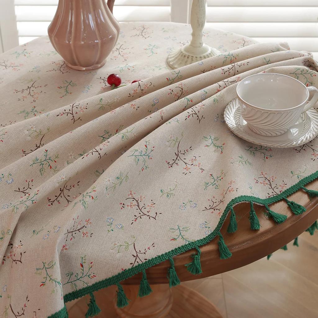 Amerikanische Tischdecke Baumwolle Leinen Tischdecke Innen Außen Tischabdeckung Geeignet für Party, Picknick, Gartenhochzeit, Weihnachten