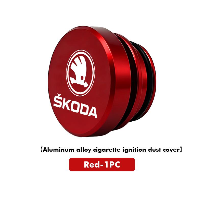 LQP4 For Skoda Car Cigarette Lighter Dustproof Plug Button Cover Accessories Fabia 1 2 Octavia A7 RS Superb Rapid Yeti Karoq Vision