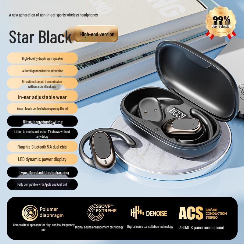 

AGEFIT M57 True Wireless Open-Ear Sports Earbuds