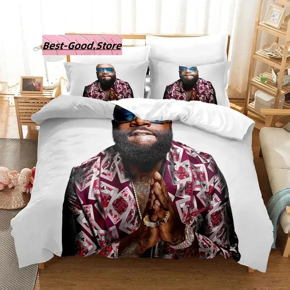 Top RICK ROSS Bedding Set Single Twin Printed Bed Set With Pillowcase Bed Duvet Cover Soft Single Double Queen Super King Size