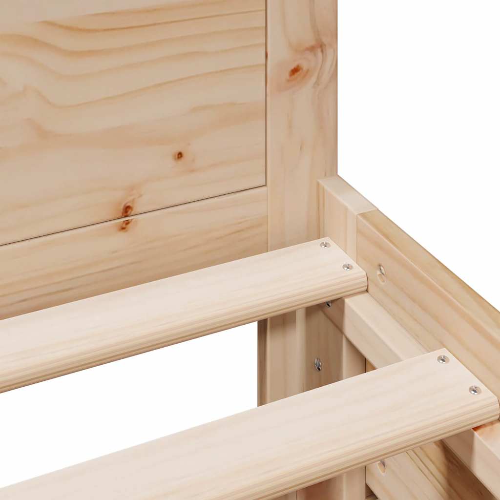 Solid Wood Bed Without Mattress with Headboard 90 X 190 Cm Pine