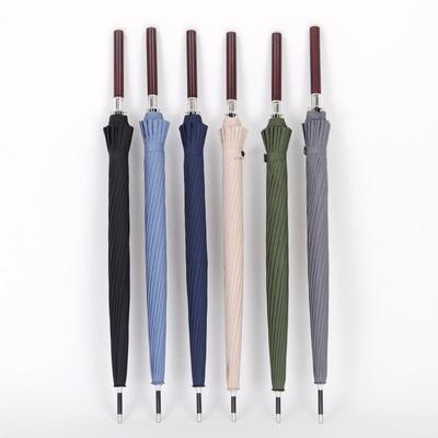 Luxurious Solid Wood Long Handle Umbrella - Men's Reinforced Extra Large Retro Wind & Storm-Proof Dual-Use Umbrella