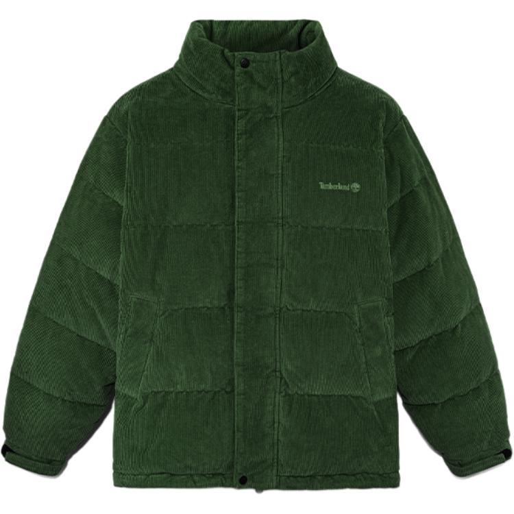 Timberland Stand Collar Warm Versatile Duck Down Puffer Jacket Men Jacket Black-Forest-Green A6X6J-EIN