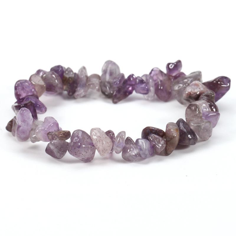 Amethyst & Amazonit Splitstein Elastisches Armband