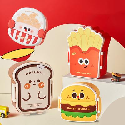 Children's Creative Modeling Lunch Box, Children's Lunch Boxes, Hamburger Bento Box, Microwaveable Food Storage Container