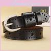 Womens Leather Waist Belt With Vintage Design And Twolayer Cowhide Material
