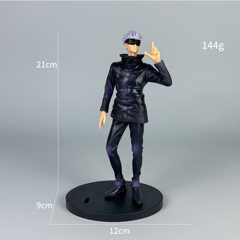 4pcs/set Gojo Satoru Anime Jujutsu Kaisen Action Model Itadori Yuji Seated Noodle Stopper Model Toys Dolls Collection Hobbies