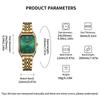 Elegant Vintage Octagonal Ladies Wristwatch Golden Case Quartz Watches Wateproof Steel Strap