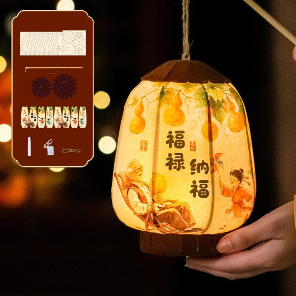 Vintage Lantern Material Kit Luminous Handheld Antique Lanterns Hanfu Dress Cosplay