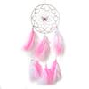 Butterfly Dream Catcher Pink Feather Pendant Creative Hand-woven Bedroom Curtain Hanging Ornaments Birthday Gift Home Decoration