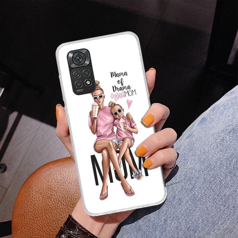 Baby Mom Girls Phone Case For Xiaomi Redmi Note 15 14 13 12S 12 11 Pro Plus 14S 11S 11E 10 10S 11T 5G Personalized Cover Redmi N