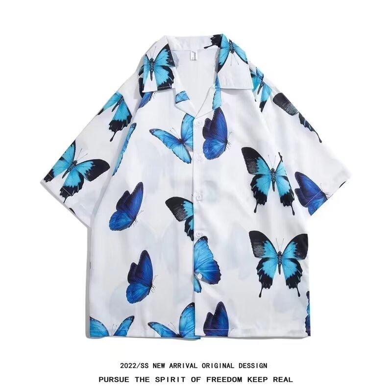 Pánská retro košile, pánský letní outfit, studentský volný střih, výklenek, neformální pánský top, svrchní oblečení, plážový top