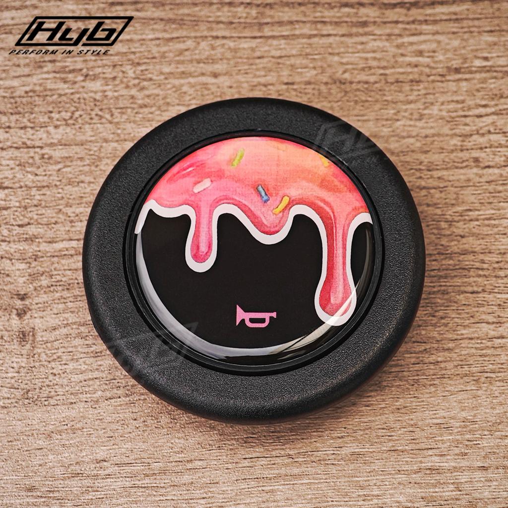JDM Pink Lucky Bear Steering Wheel Horn Button for Universal Racing Car PC-HB01