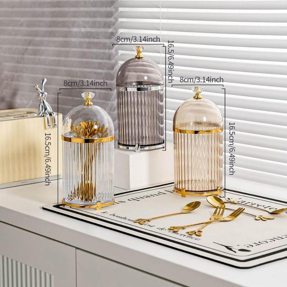 Dustproof Lid Coffee Spoon Holder Household Food Storage Canister Home Kitchen Use