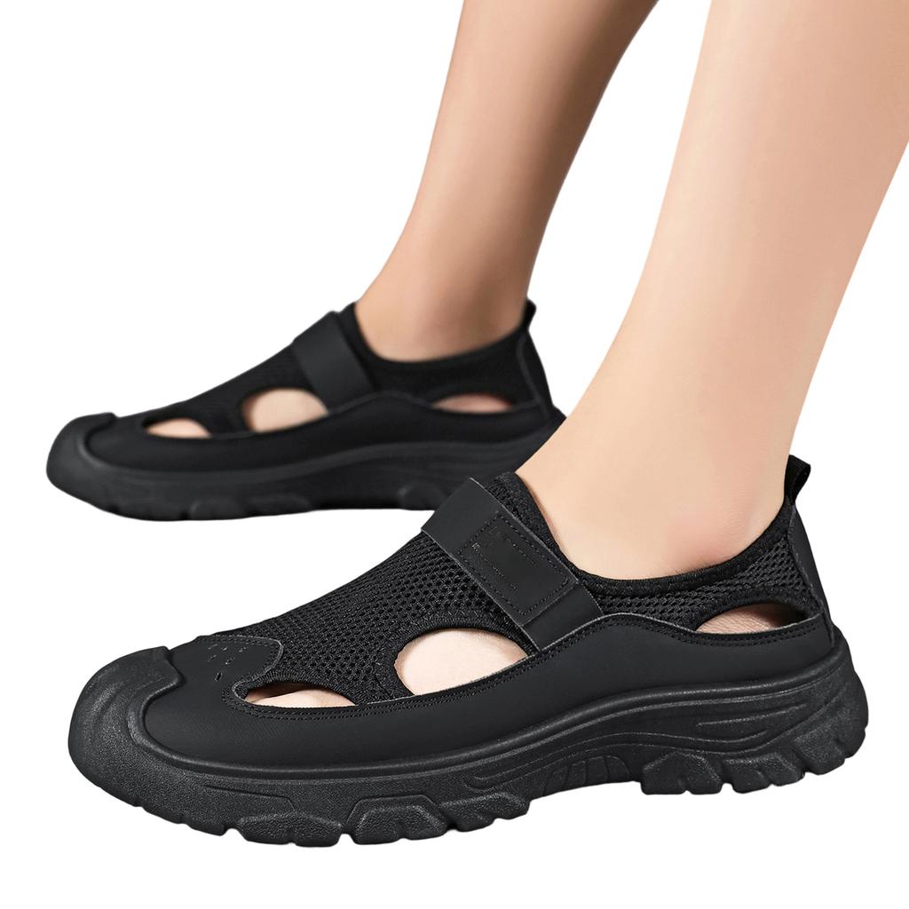 Men's Breathable Mesh Outdoor Water Hiking Sandals Lightweight Closed Toe Sport Shoes for Walking Trekking Fishing Camping