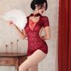 Sex Female Lace Seduction Cheongsam Sexy Breast Straps Hollow Uniform Seduction Female