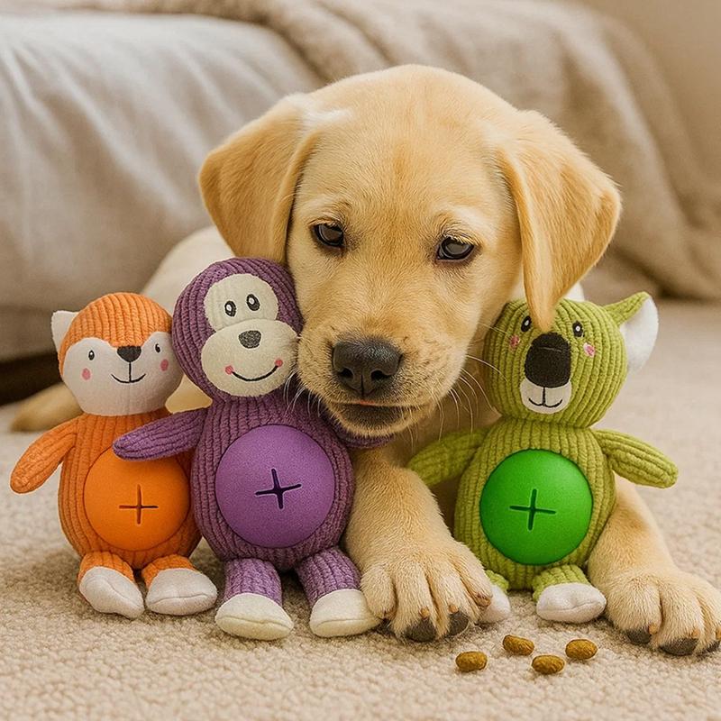 Pet Dog Plush Sound Toy Interactive Training Gnawing Doll