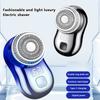 Men's Mini Electric Travel Shaver Double Ring Face Beard Razor LCD Power Display Type-C Rechargeable Painless Cordless Trimmer