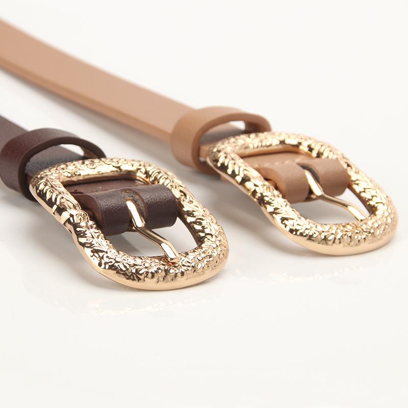Creative, Personalized and Fashionable Women's Belt, Student Versatile Jeans Belt, Carved Metal Buckle Women's Belt