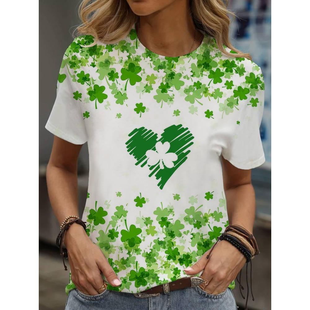 3D-Druck Cartoon Grafik T-Shirts Rundhals T-Shirt Lässig Kurzarm Oberteil Für Sommerhemden Und Blusen Locker Camisas De Mujer