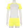 European-American Raglan Color-Block Sports Suit: Short-Sleeve Top, Solid Shorts & Headband