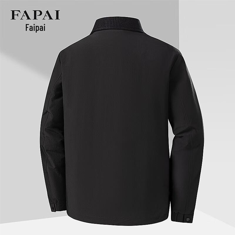 FAPAI Men's Corduroy Collar Cotton Jacket