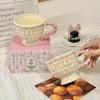 Cute Ceramic Cups Household Mugs  Coffee Cups Opening Event Souvenirs  High Appearance Level Girls' Cups