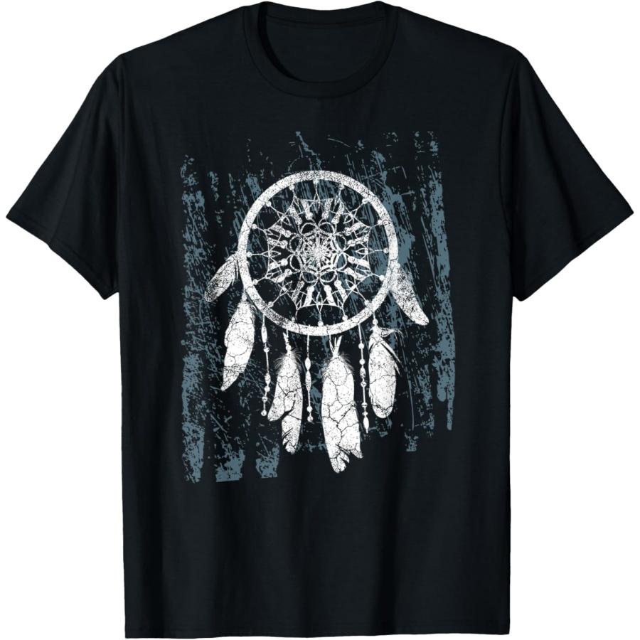 Ловец Снов Перья Племенной Коренной Американец Бохо Гобелен Футболка S