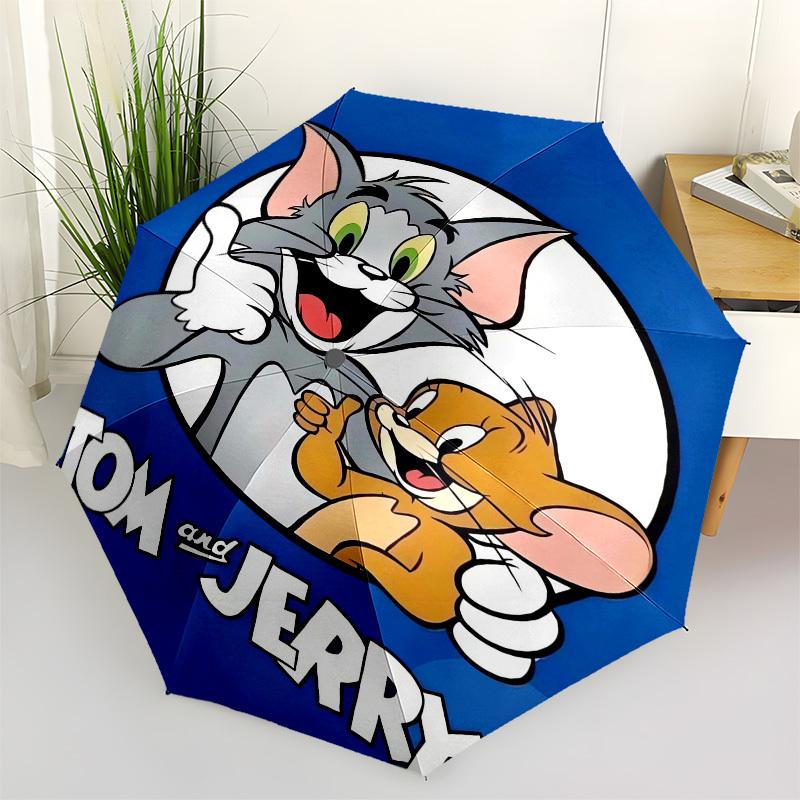 

1pc Tom Jerry Friendship Adventures Umbrella with Plastic Handle,Suitable for All Seasons Travel Outdoor Multi-functional UmbrellaDCS207