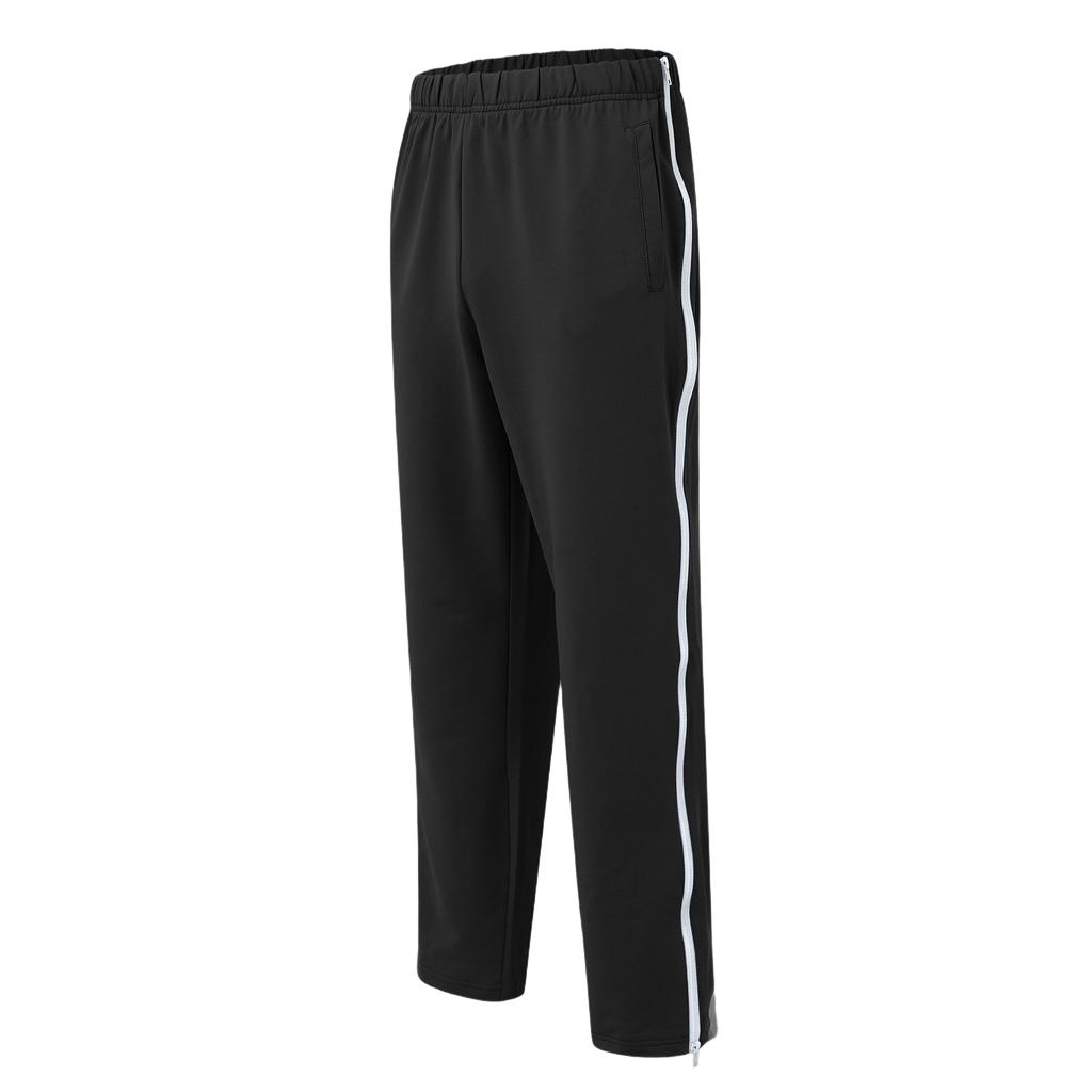 Pantalones de chándal largos para hombre de ajuste relajado con cremallera completa lateral - Joggers casuales de moda con cierre de cremallera