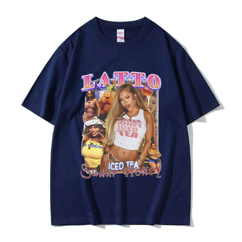 Rapper Big Latto Graphic T Shirt Unisex Women Hip Hop Retro Aesthetic Short Sleeve Tshirt Fashion Oversized Cotton Tees Streetwear