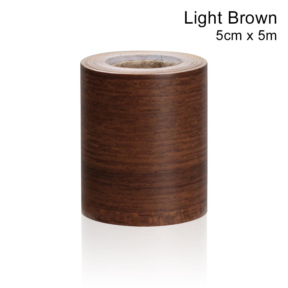 

5cm*5m PVC Simulated Wood Grain Skirting Line Stickers Waterproof Self-adhesive Wall Border Stickers Living Room Home Decor