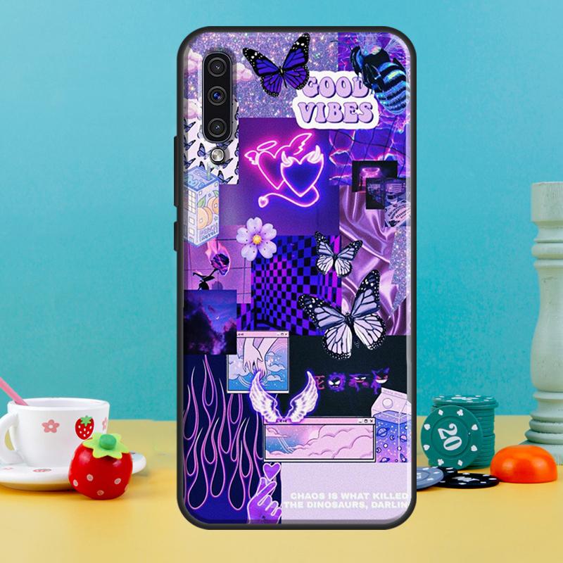 Purple aesthetic Case For Samsung Galaxy A15 A55 A35 A53 A33 A13 A36 A56 A26 A16 A22 A32 A52 A54 A34 A05 A06