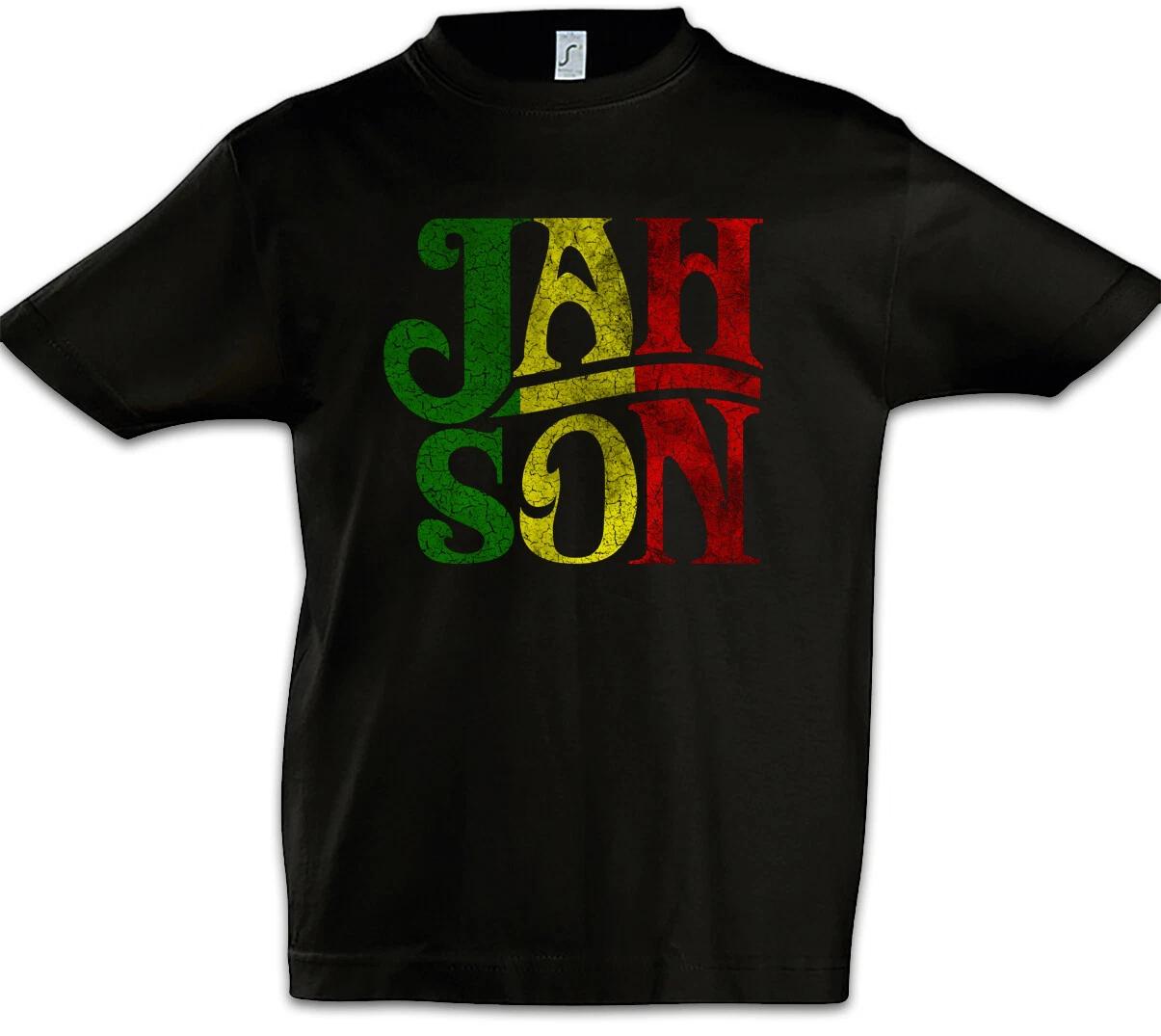 Jah Son Kids Boys T-Shirt Rasta Rastafarian Reggae Jamaica Africa Ethiopia- 160