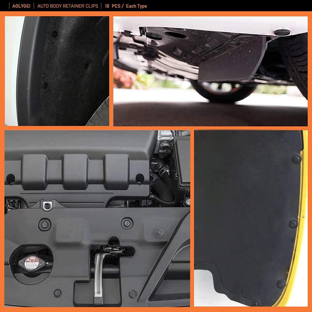 40-Piece Car Fastener Clips for Honda, Mercedes-Benz, Nissan, Toyota, Chevrolet, GMC, Ford, Dodge