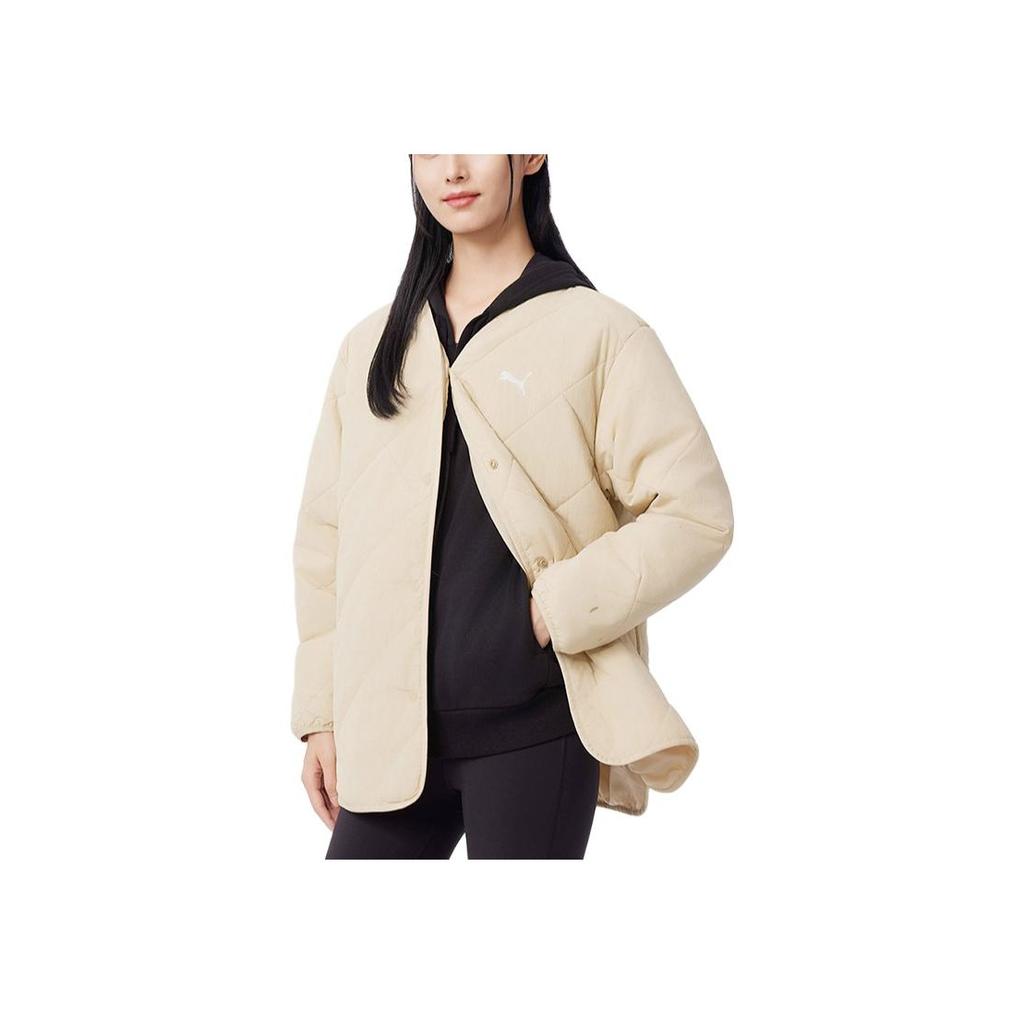 New PUMA Lightweight Collarless Padded Jackets & Coats Women's Roasted Almond 686091-85