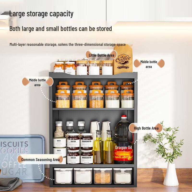 3-Tier Modern Countertop Spice Rack