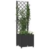 Vidaxl Garden Planter With Trellis, Black, 40X40X136 Cm, Pp