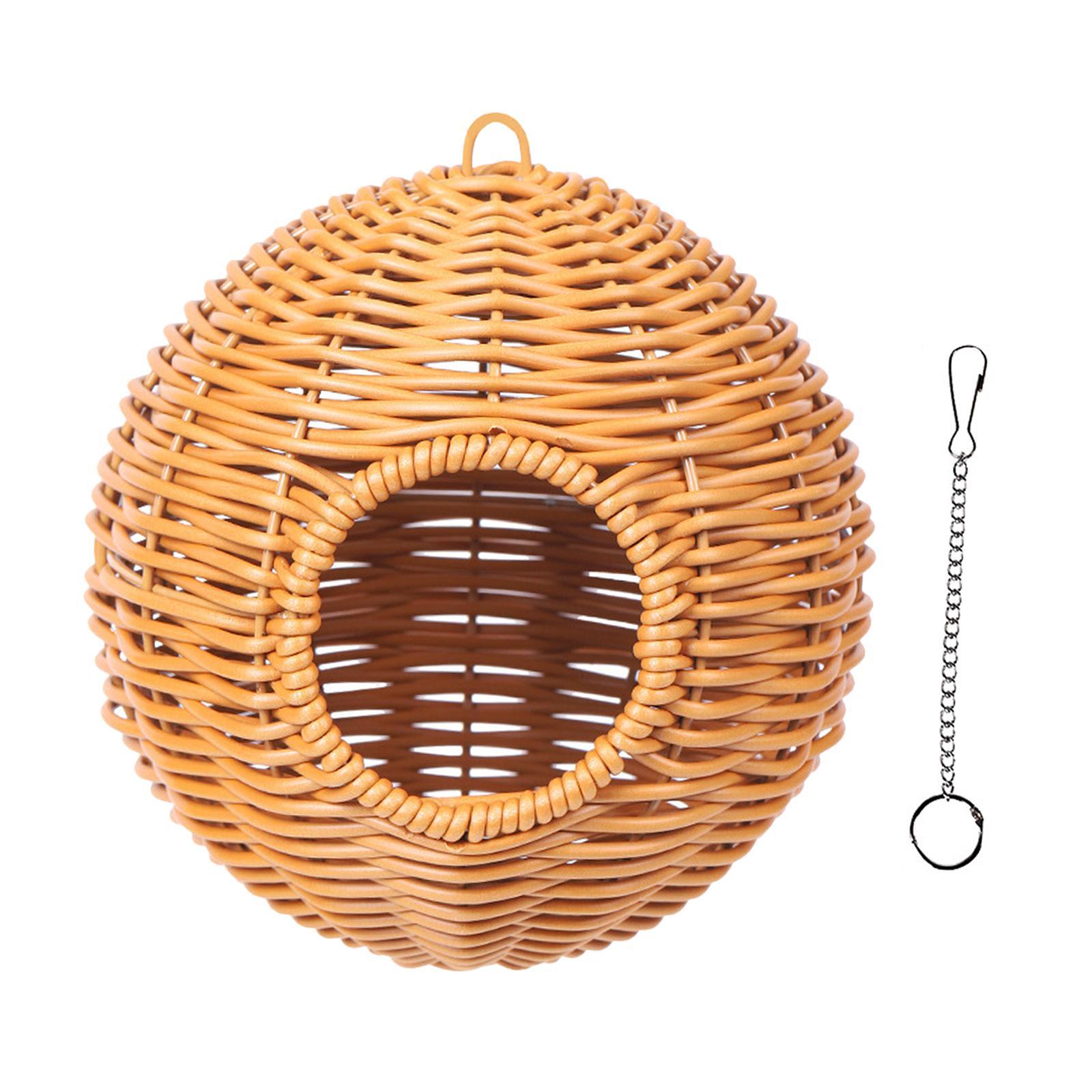 

Bird Parrot Nest Hammock Nest Bed Training Exercise Accessories Hanging Bed for Parrot Macaw Parakeet Finches коричневый