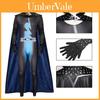 Halloween Megamind Cosplay Jumpsuit Cloak Glove Set Performance Costume For Fantasy Role Play And Theatrical Shows