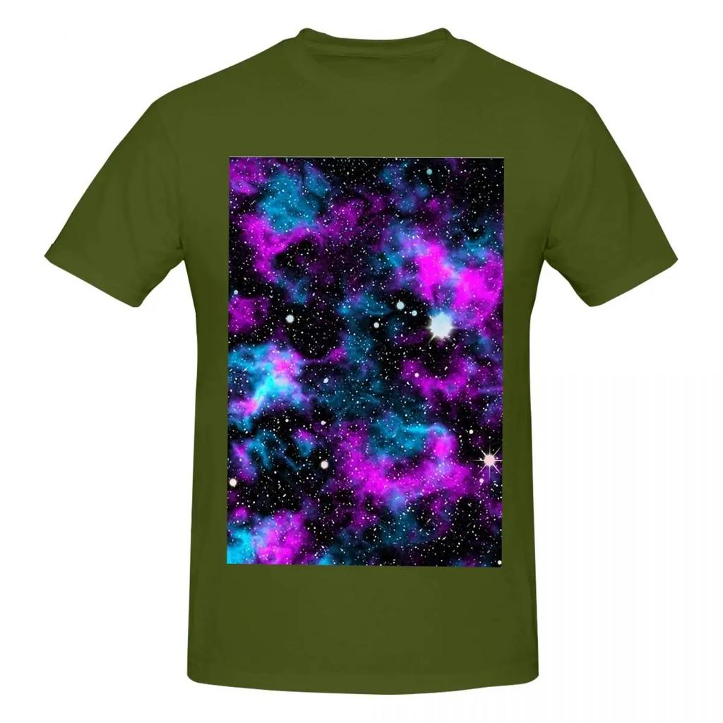 100 Cotton Purple And Blue Galaxy Tshirt Unisexs Fashion Oversized T Shirt Unisex Crew Neck Summer Shirts Tops S6xl