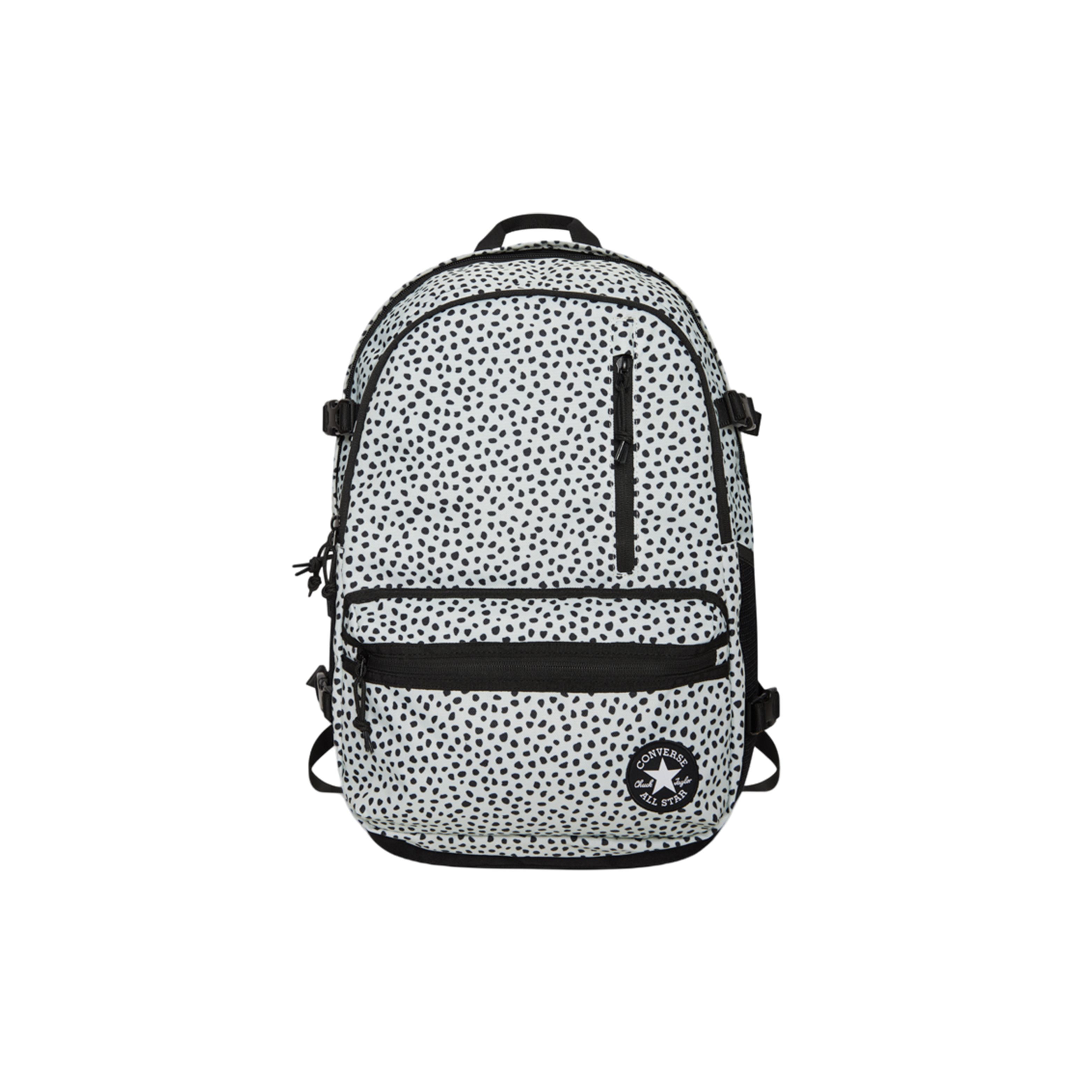 

Converse Straight Edge Color Block Practical Polyester Backpack Unisex Backpacks Black White 10021019-A10 Black White