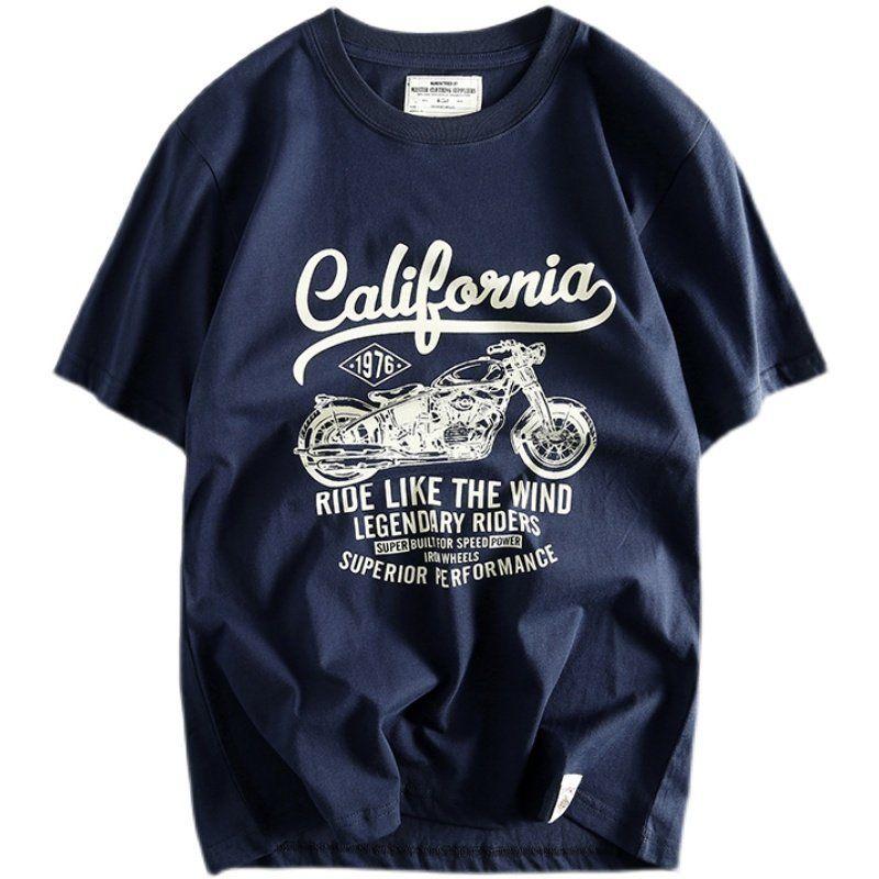 Tag off Factory Direct Sales Summer Men's Short sleeve T-shirt Pure Cotton Remaining Single Tail Goods T-shirt European and American T-shirt Fashion