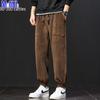 Men's Corduroy Joggers: Trendy, Loose-Fit, Plus-Size, for Spring, Autumn, and Winter