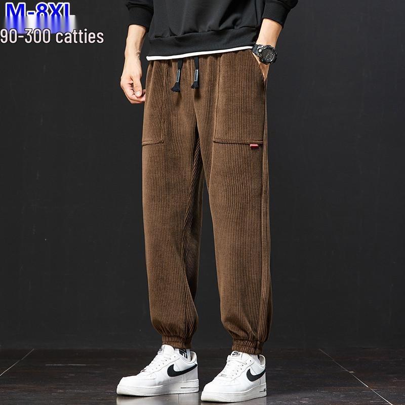 Men's Corduroy Joggers: Trendy, Loose-Fit, Plus-Size, for Spring, Autumn, and Winter