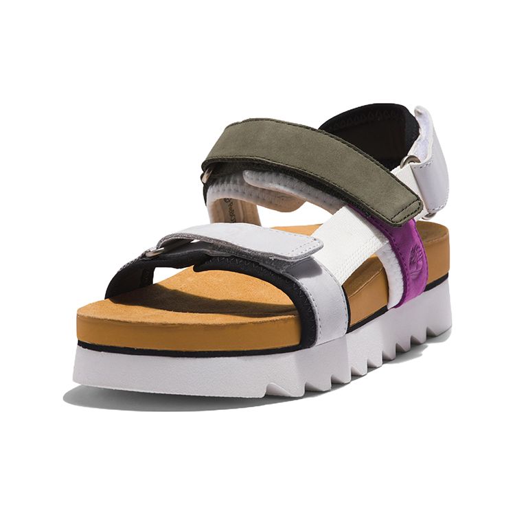 Timberland Santa Monica Sunrise Casual Sports Sandals Women Sandals White Purple A422QL96