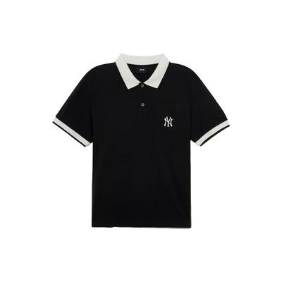 Polo Shirts Men's Black Polo Collar Moderate Straight Fit 3LPQB0133-50BKS